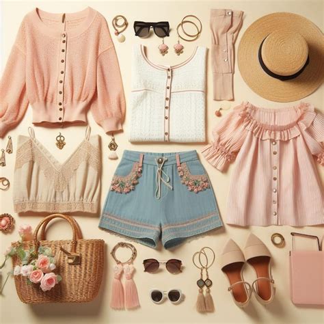 Premium Photo | Summer womens clothes set Female spring clothing apparel and accessories ...