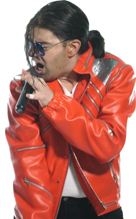 Download Red Leather Jacket Performer Singing | Wallpapers.com