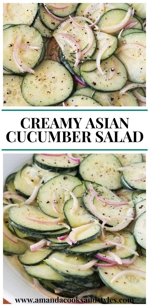Creamy Asian Cucumber Salad | Recipe | Asian cucumber salad, Cucumber