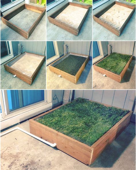 Easy build diy balcony dog potty areas with real grass – Artofit