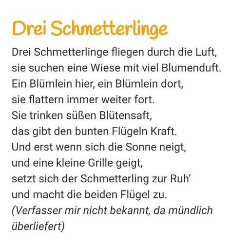 Bildergebnis für schmetterlingsgedicht Kindergarten Portfolio ...