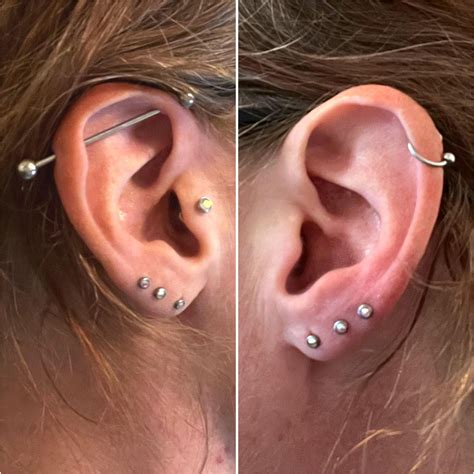hiding multiple ear piercings for nursing school? : r/piercing