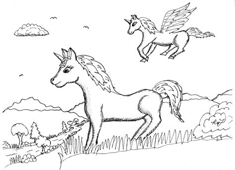 Robin's Great Coloring Pages: Pony Unicorn and Party Unicorn coloring pages