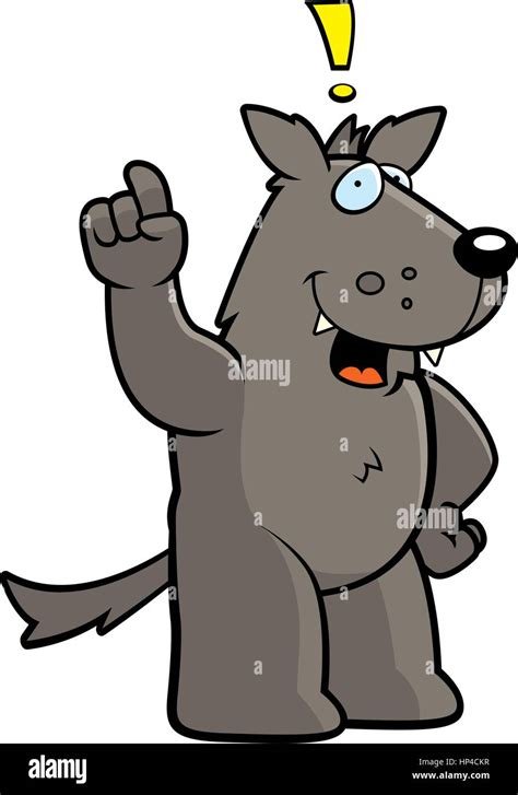 A happy cartoon wolf with an idea Stock Vector Image & Art - Alamy