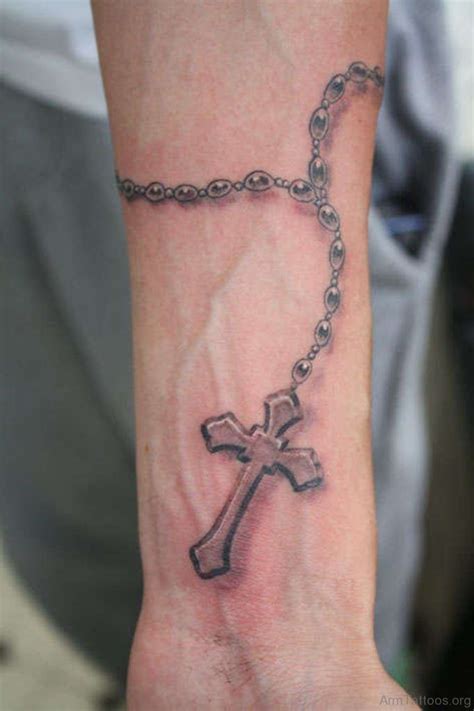 75 Religious Rosary Tattoo On Arm - Arm Tattoo Pictures