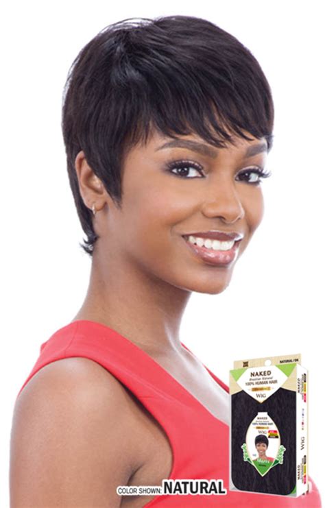 Naked Brazilian 100% Human Hair Pixie Wig, Short Bleach Perm Dyeable