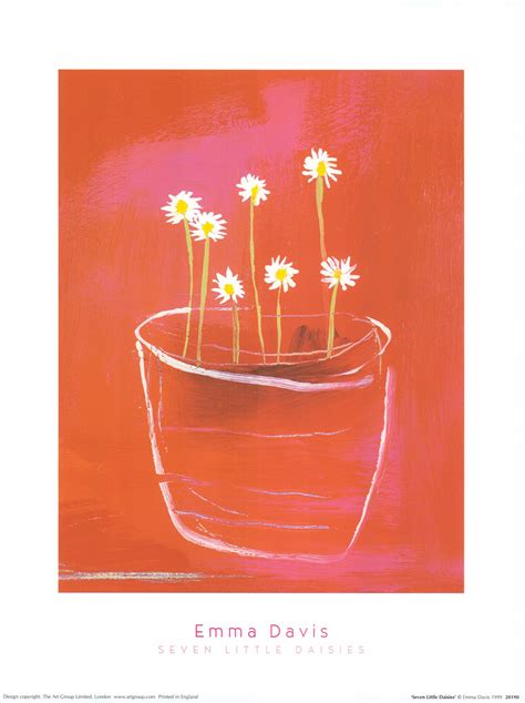 Seven Little Daisies by Emma Davis - 12 X 16 Inches (Art Print