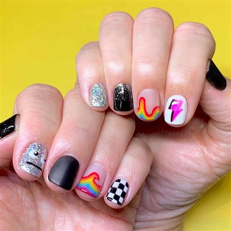 41 Checkerboard Nail Ideas You'll Want to Copy Stat