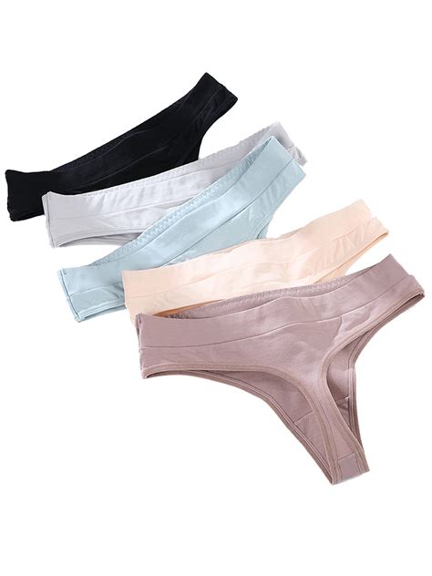 attraco women tanga panties briefs cotton sexy thong string solid