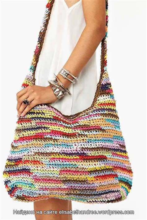 Большая вязаная крючком сумка | Crochet bag, Crochet bags purses ...