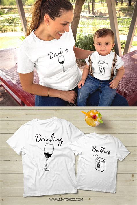 Mom and Son Matching Outfits Drinking Buddies | Mom and baby outfits