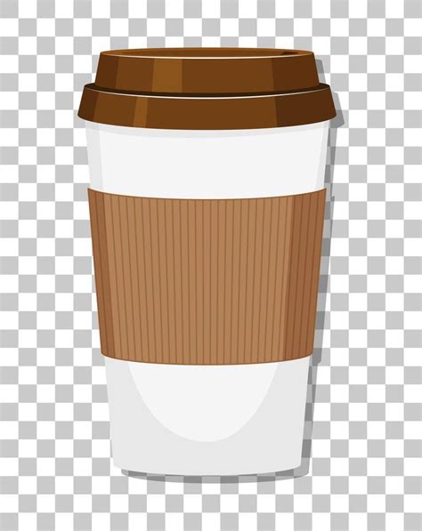paper coffee cup isolated  transparent background  vector