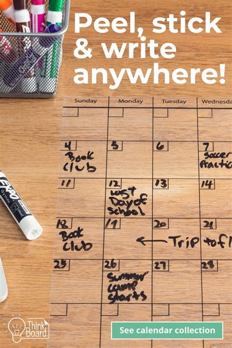 Clear Whiteboard Desk Calendar | Dry erase calendar, Dry erase ...