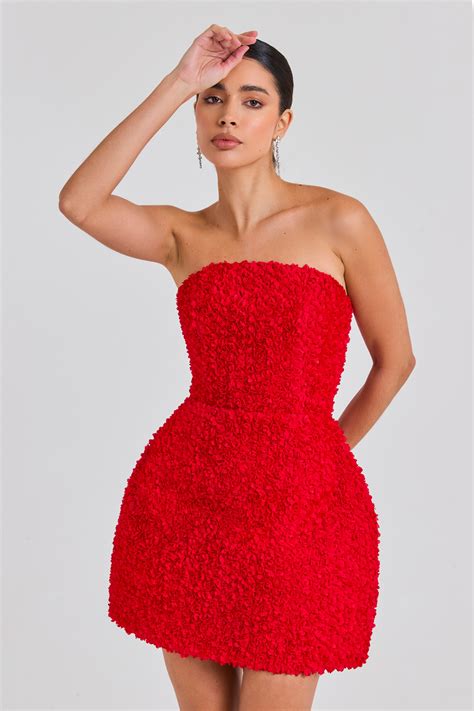 Maisy Red Dress – NADINE MERABI