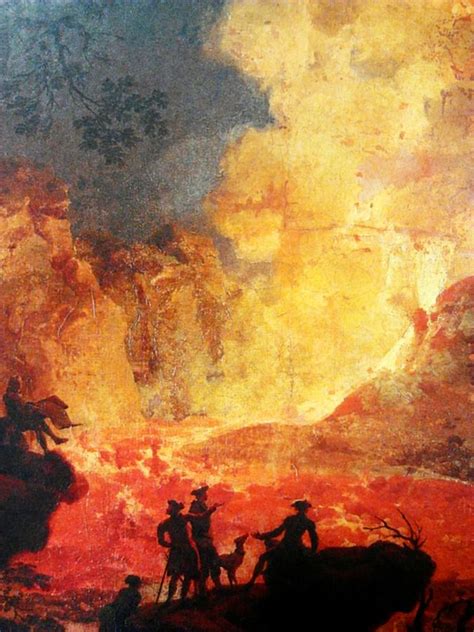 The Eruption of Vesuvius . Painting by Pierre-Jacques Volaire
