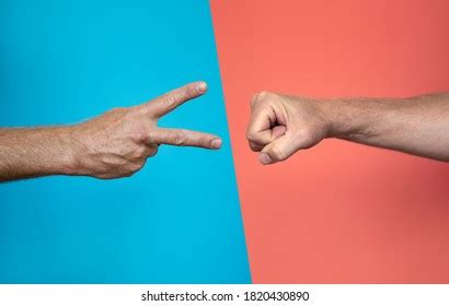 Paper Rock Scissors Hand Signs Stock Photo 1820430890 | Shutterstock