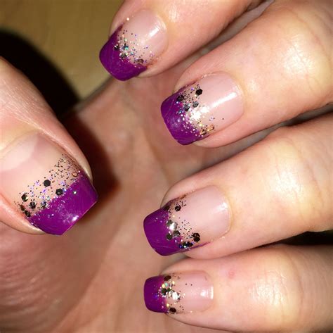 Nail art purple & sparkles for #prince