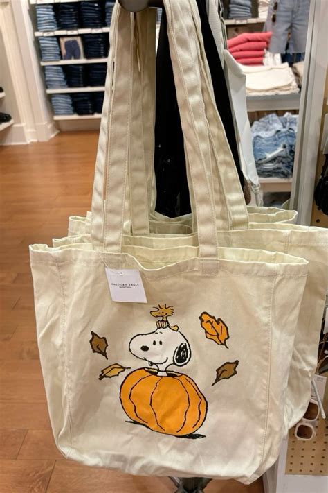 Fall snoopy tote bag in 2024 | Snoopy tote bag, Fall tote bag, Tote bag canvas design