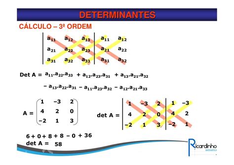 Determinantes De Matrizes - Matrizes determinantes-sistemaslineares