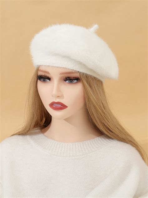 Solid Fluffy Beret | Beret, Stylish hats, Beret hat
