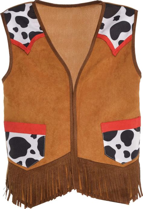 Kids' Cowboy Sheriff Brown Outfit with Vest/Badge/Bandana/Boot Covers