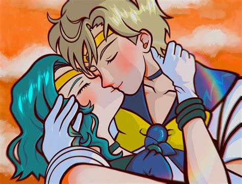 Sailor Moon Uranus and Neptune Kiss Poster - Etsy