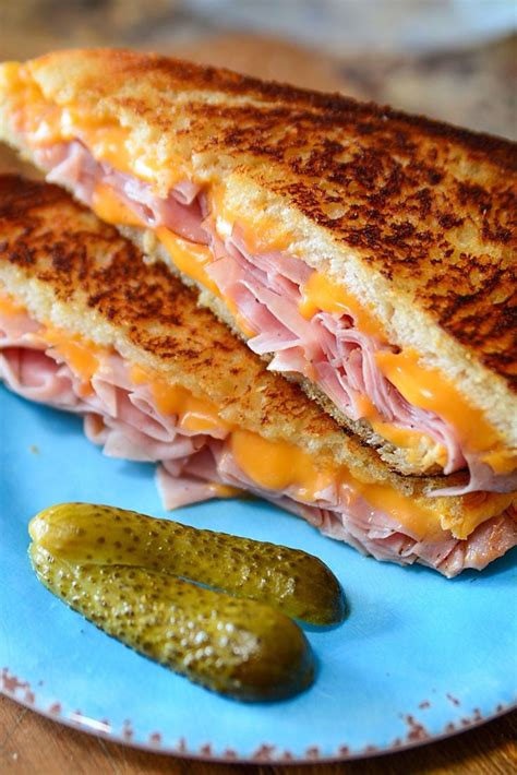 Grilled Ham And Cheese Sandwich And Fries