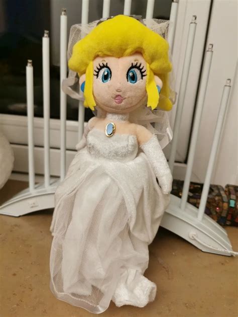 Super Mario Princess Peach Bride Wedding Stuffed Animal Plush - Etsy