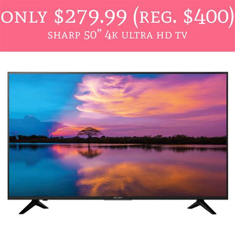 Only $279.99 (Regular $400) Sharp 50" 4K Ultra HD TV - Deal Hunting Babe