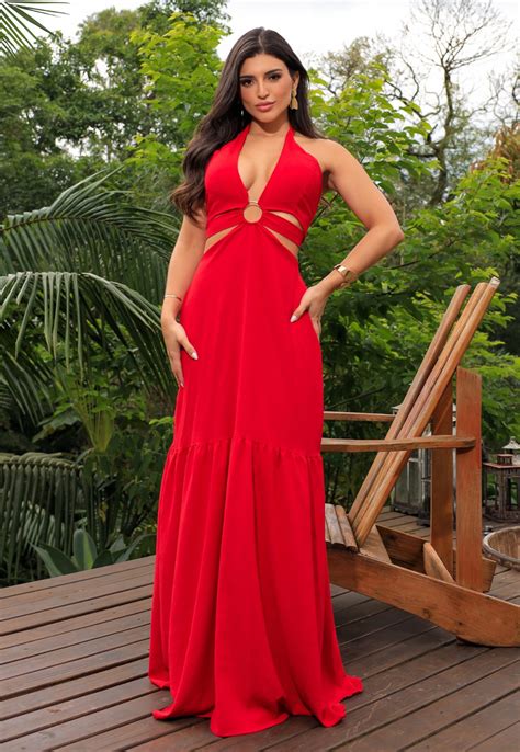 Vestido Com Argola Na Frente