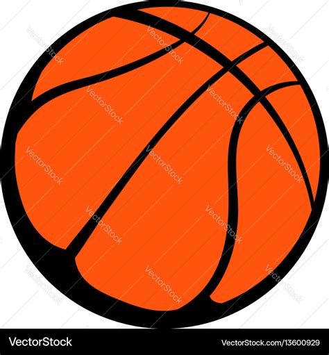 Basketball ball icon cartoon Royalty Free Vector Image