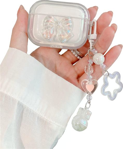Amazon.com: Faneiy for AirPods 4 Case(with Cleaner Kit) Clear Cute Bow