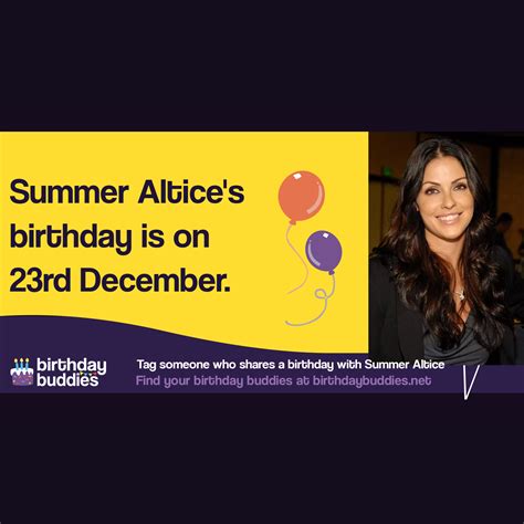 Summer Altice's birthday is 23rd December 1979
