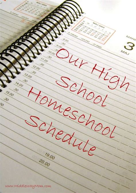 Homeschool High School Schedule