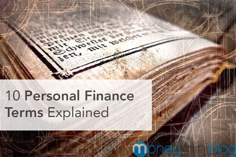 personal finance terms explained