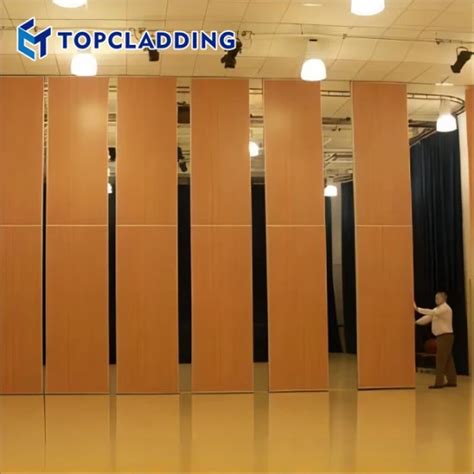 sliding movable acoustic operable partition wall panel room divider