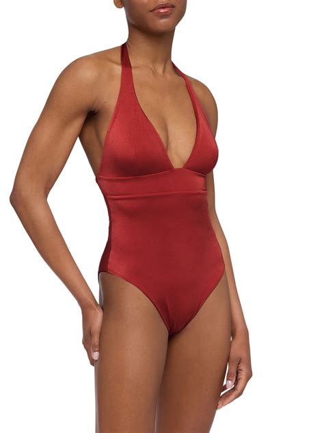 Marylin shimmer red one-piece swimsuit – MC2 Saint Barth