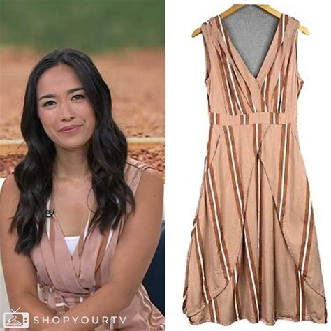 The Today Show: July 2024 Emilie Ikeda’s Brown Striped Dress | Shop Your TV