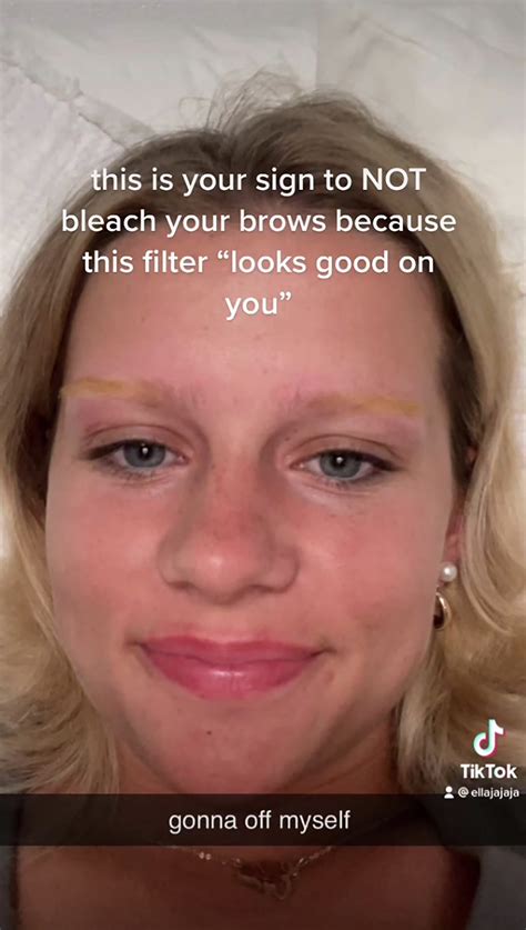 People bleaching brows — thanks to TikTok's bleach eyebrow filter | New