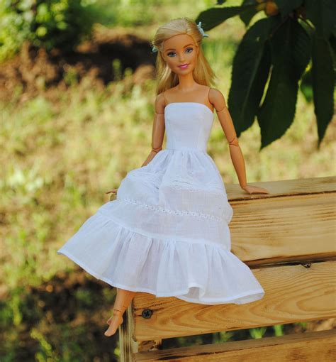 Barbie doll white dress Barbie summer clothes | Etsy