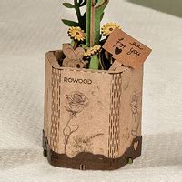 Rowood Sunflower Wooden Bloom Craft Kit - Create your own everlasting ...