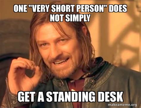 short person   simply   standing desk