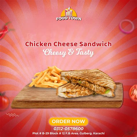 Food Town FB Area - Chicken Cheese Sandwiches Cheesy and Tasty Our