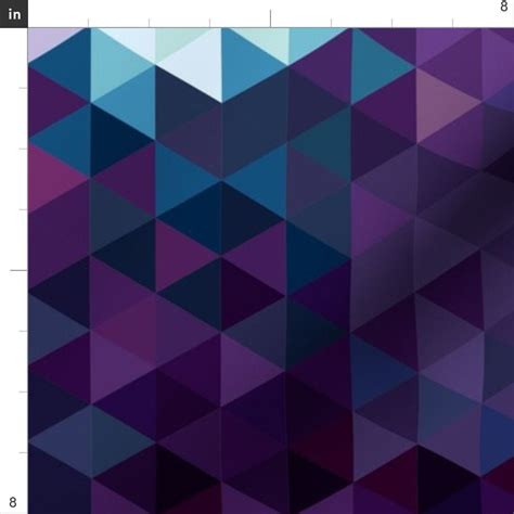 Purple Geometric Fabric Stormy Skies Triangle Geometric by - Etsy