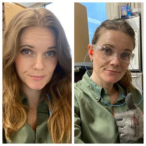 30f, work selfies at the start of day vs the end :) : r/selfie