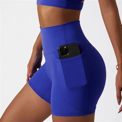 Женские спортивные шорты с завышенной талией | AliExpress