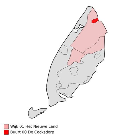 filemap nl texel wijk  het nieuwe land buurt  de cocksdorp