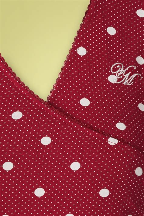 Vive Maria Mia Maria polkadotjurk in rood | Shop bij Topvintage