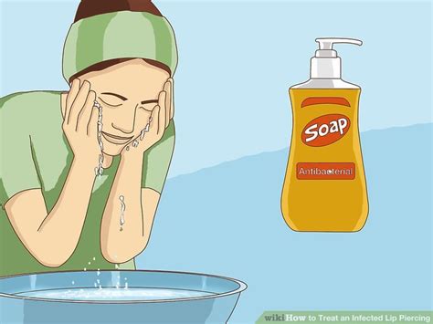 how to fix infected lip piercing