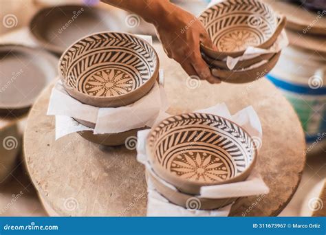 Hands Molding Clay in a Clay Workshop To Teach People How To Mold the ...